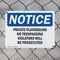 Signmission Private Playground No Trespassing Violators OSHA Notice Sign, Plastic, 14in W x 10in L, 2PK OS-2PACK-NS-P-1014-L-17823 - alternate 3
